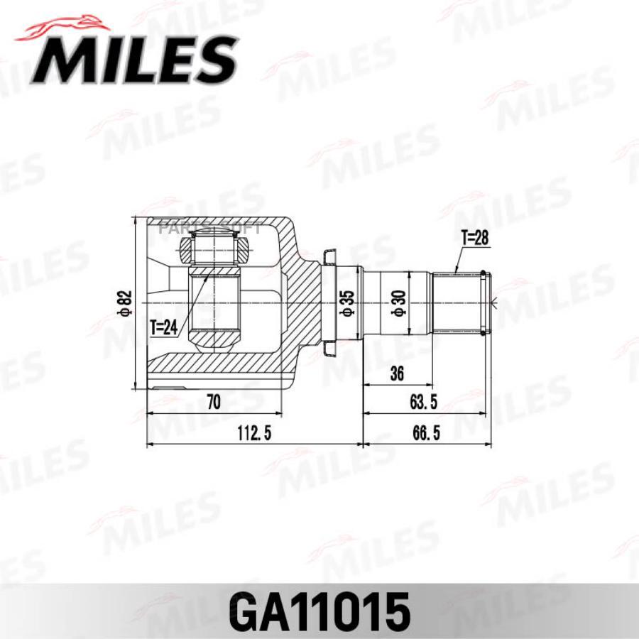 

Шрус Mazda 3 Bk 03-09 Внутр. Лев. Miles арт. GA11015