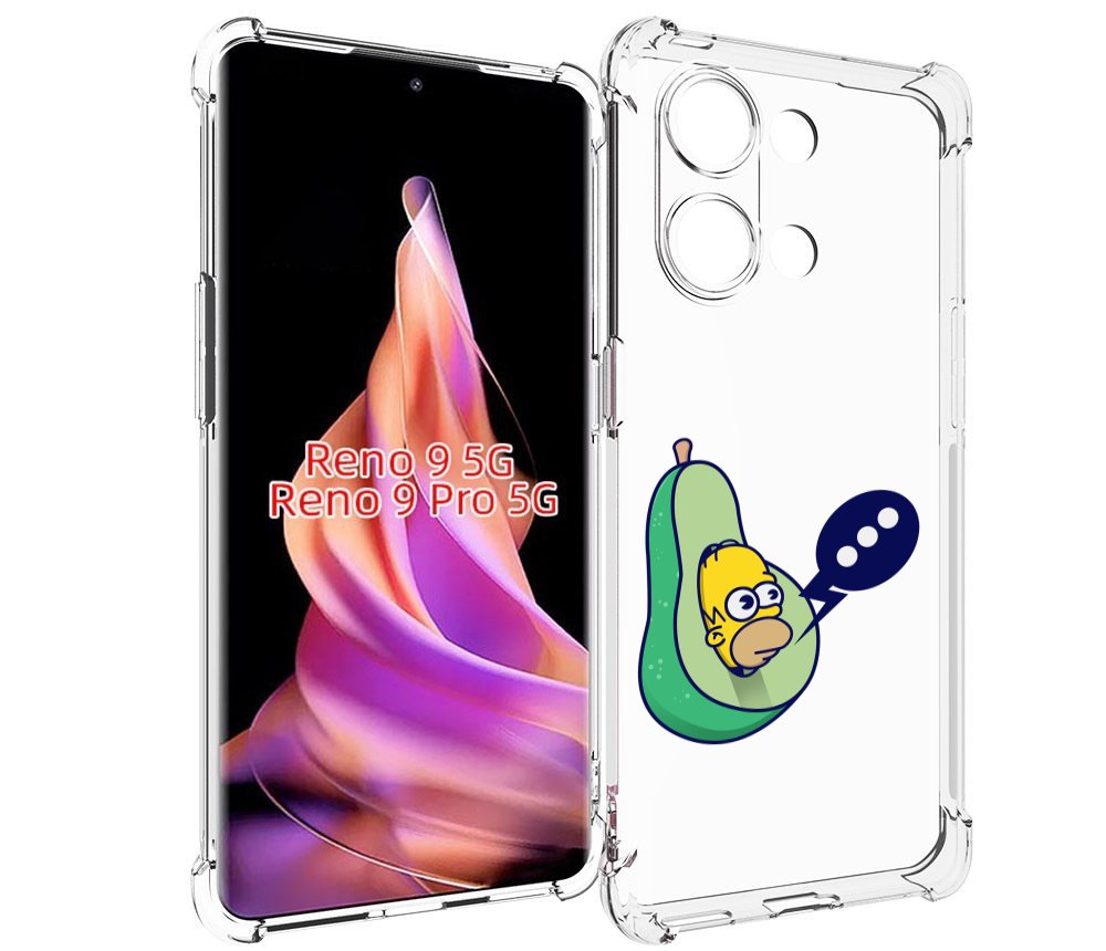 

Чехол MyPads Гомер-авокадо для Oppo Reno 9/Reno 9 Pro, Прозрачный, Tocco