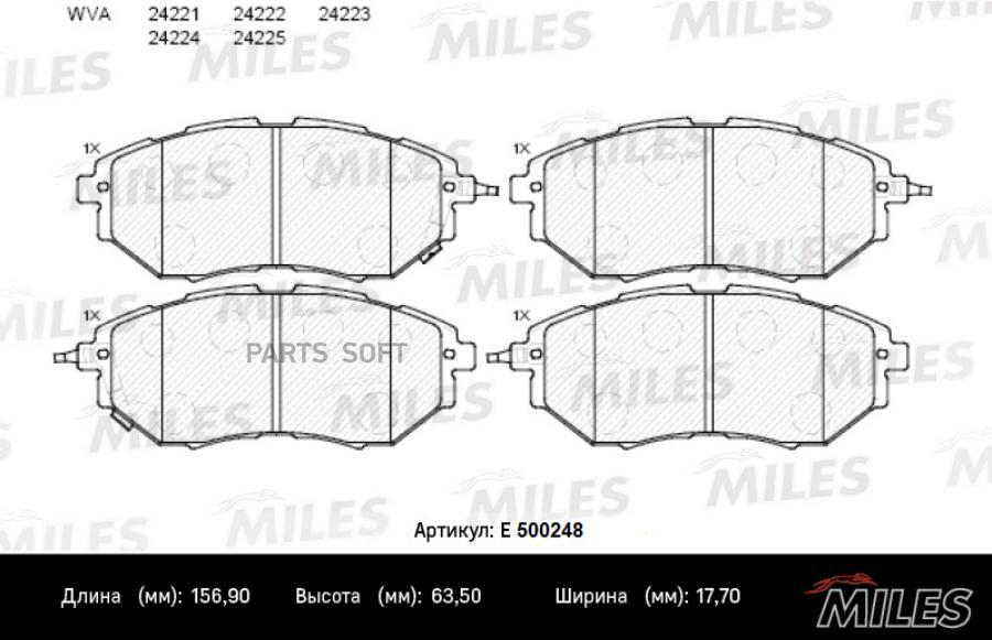 

Колодки тормозные SUBARU LEGACY/OUTBACK/TRIBECA 2.0-3.6 03- передние Ceramic MILES