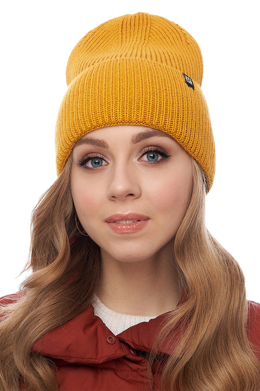 

Шапка бини женская Marhatter RWH11020 желтая, р.58, Желтый, RWH11020