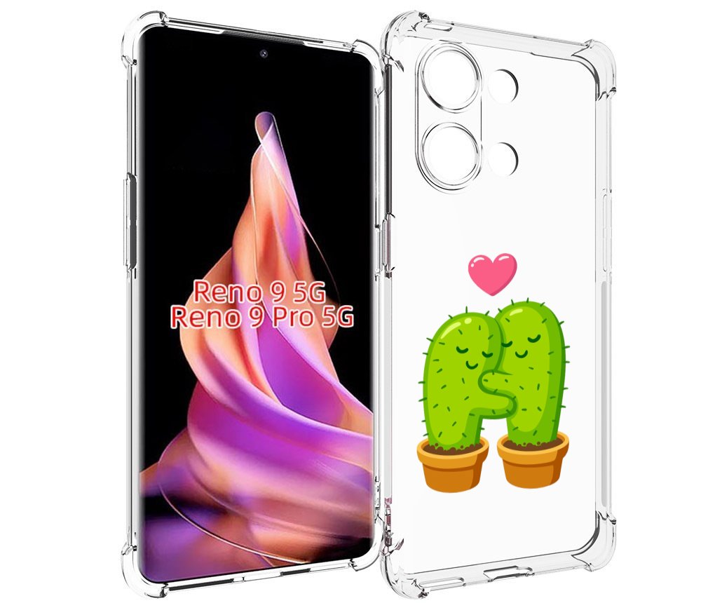

Чехол MyPads Влюбленные-кактусы для Oppo Reno 9/Reno 9 Pro, Прозрачный, Tocco