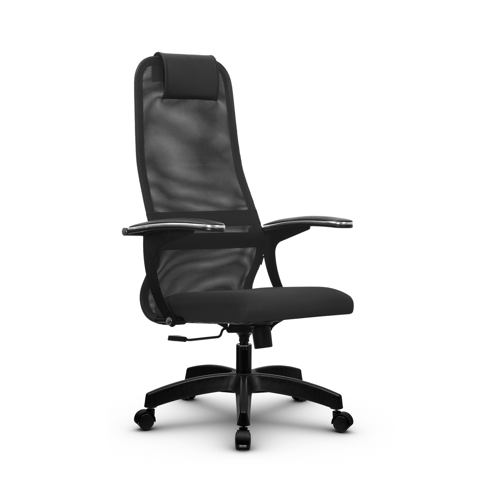 Кресло компьютерное SU-В-8/подл.158/осн.001 Темно-серый/Темно-серый
