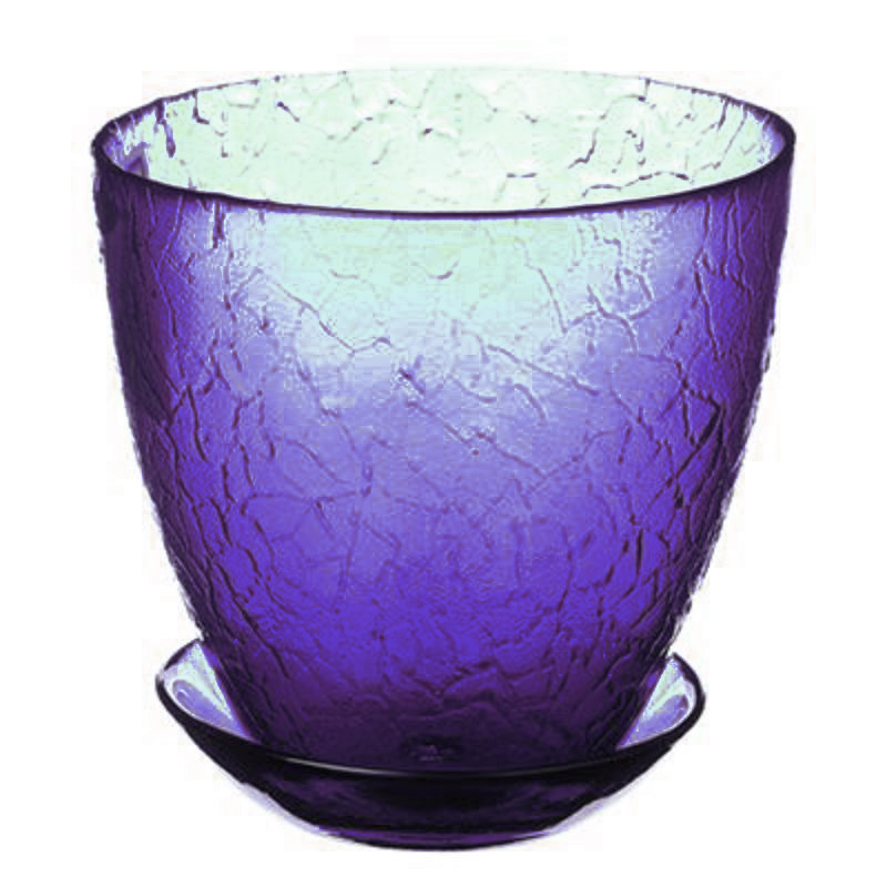 

Цветочный горшок NiNaGlass Змейка 4840155788_ фиолетовый, Змейка