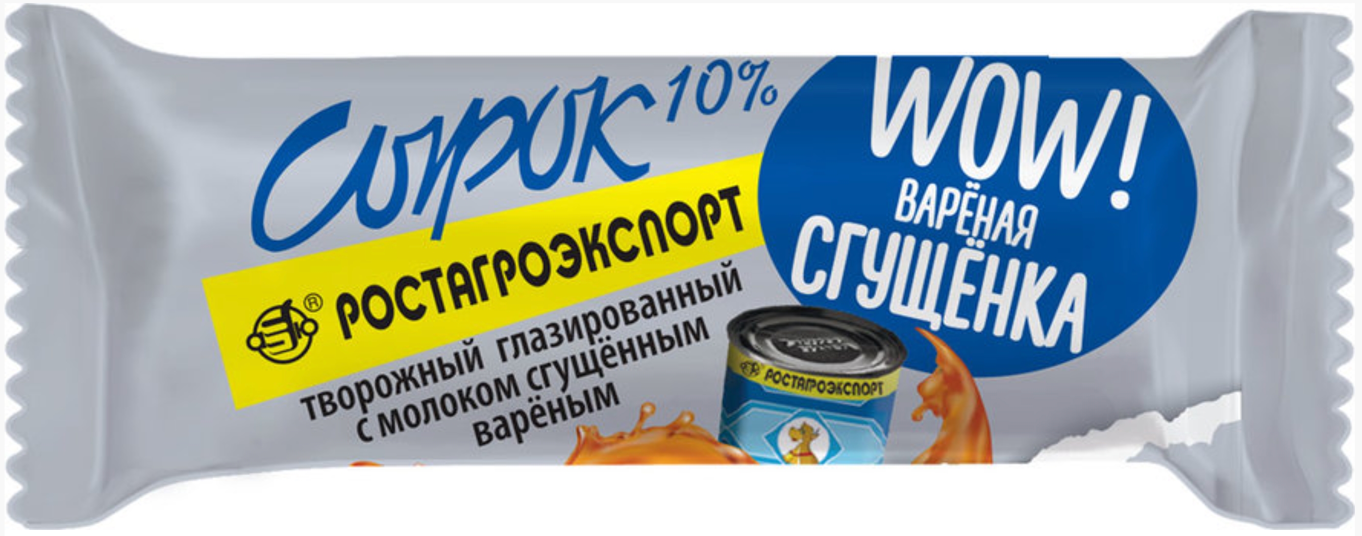 

Сырок творожный Ростагроэкспорт с вареной сгущенкой глазированный 10% БЗМЖ 30 г