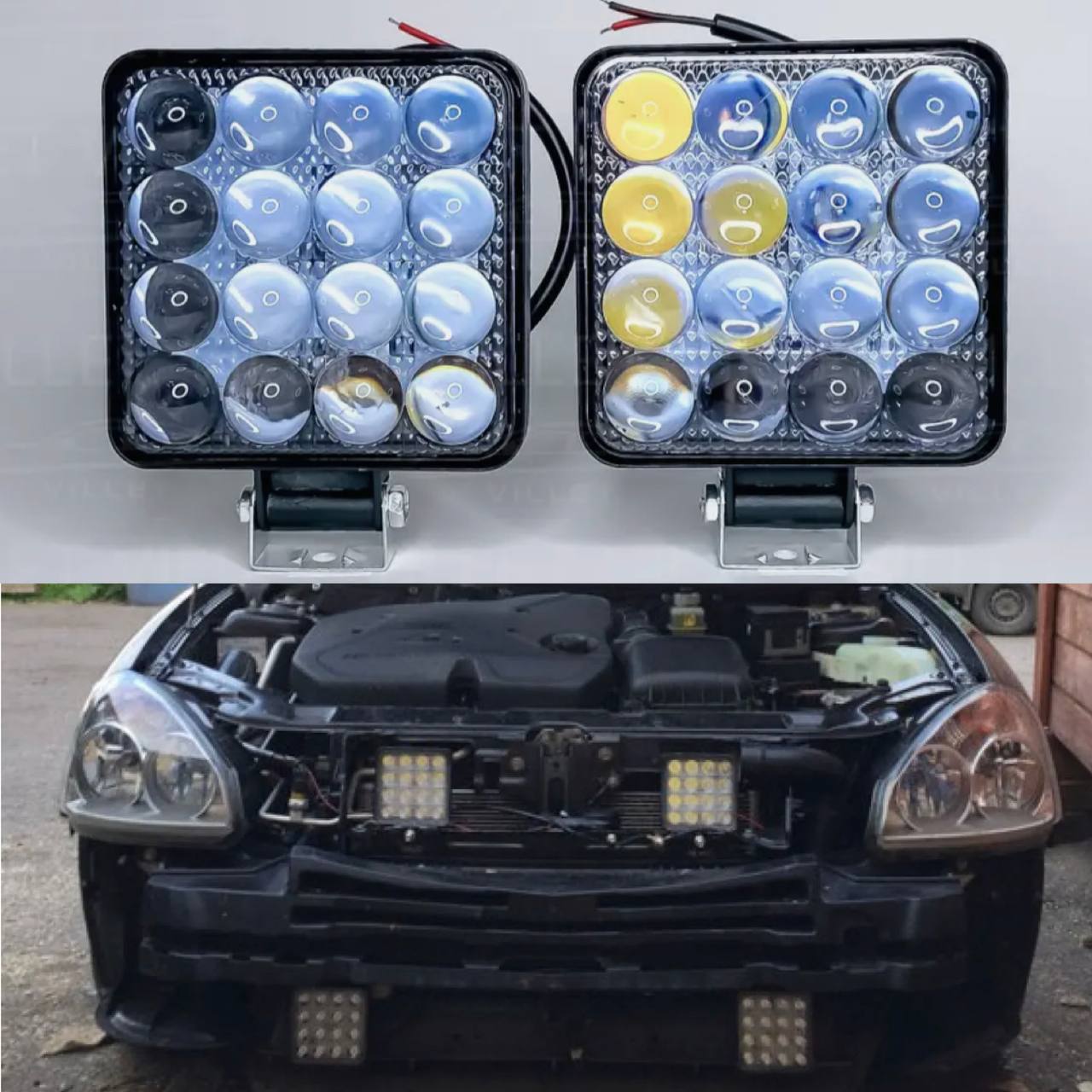 

Вспышки ФСО линзованные Autobrand_AED для авто, трактора, вездехода, 2 провода, 48 w, 2 шт, вспышки ФСО