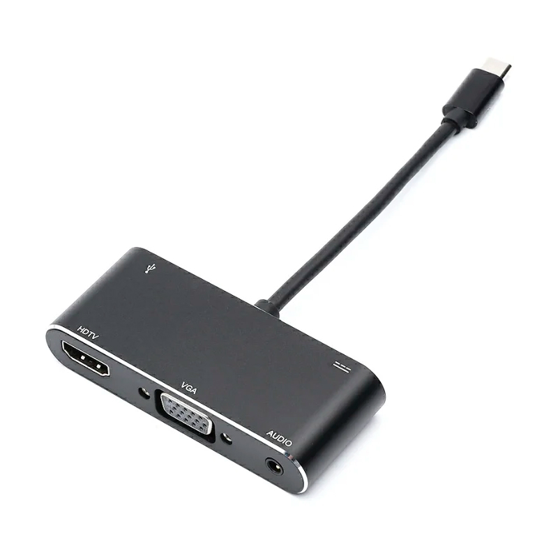 фото Кабель atcom usb type-c-hdmi/vga/usb/usb-c at2810