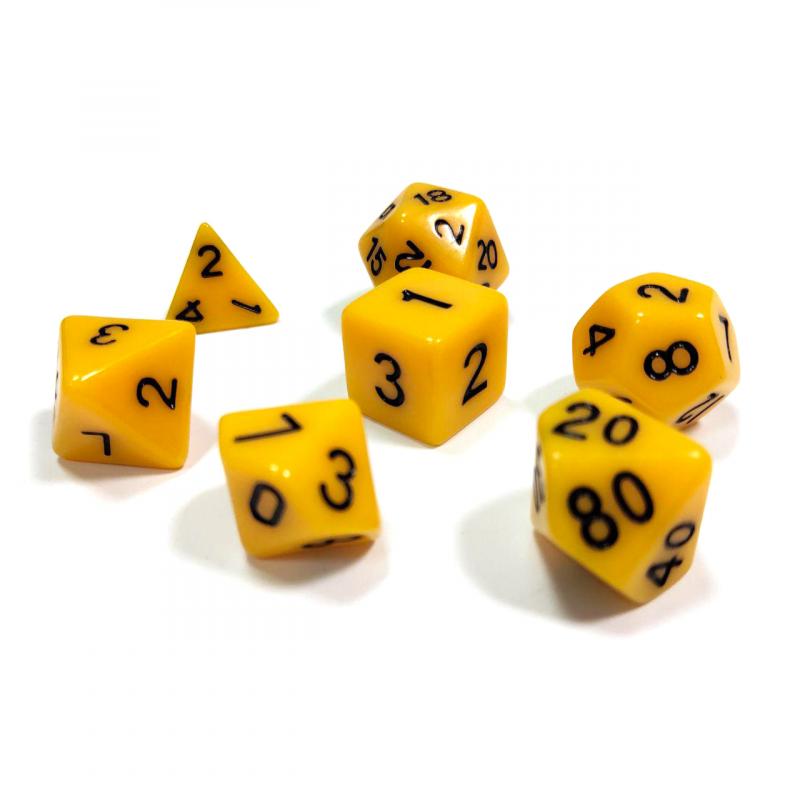 фото Набор из 7 кубиков для ролевых игр zvezda желтый