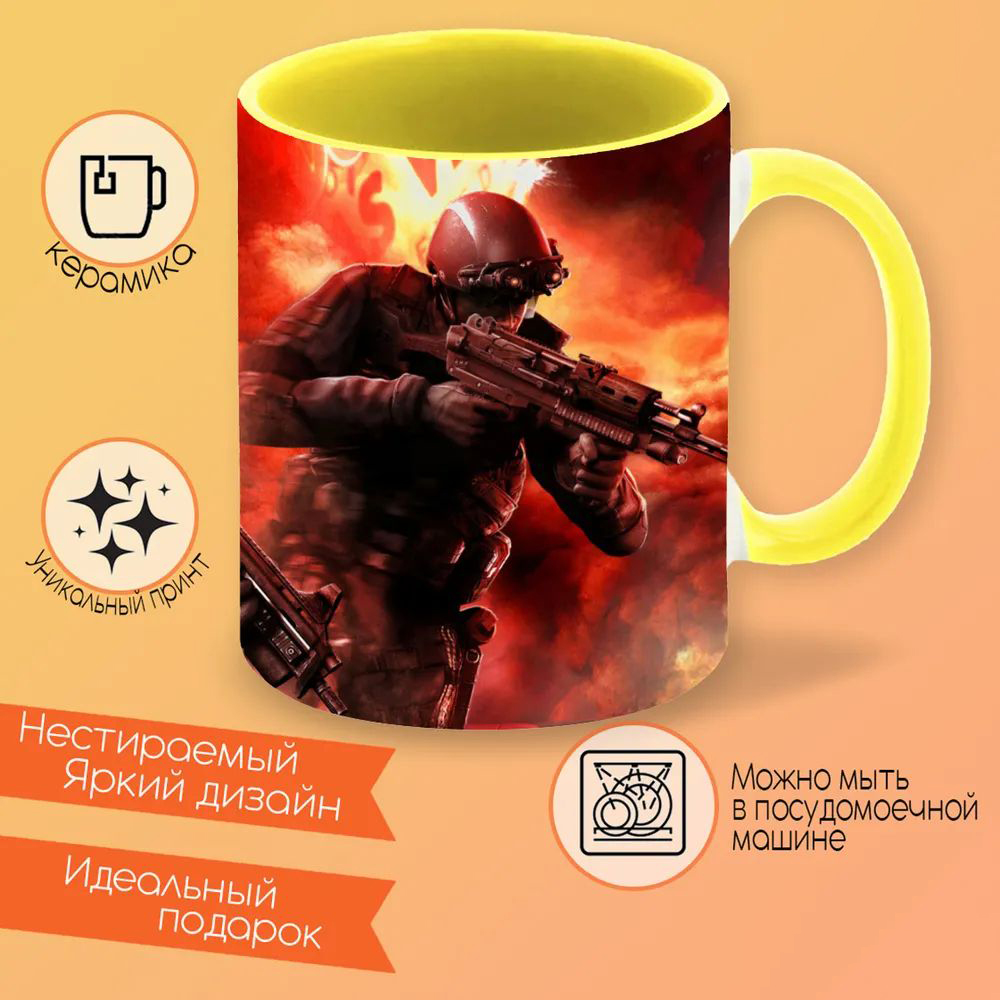 

Кружка CoolPodarok Rainbow Six Vegas Дымовые шашки и солдаты