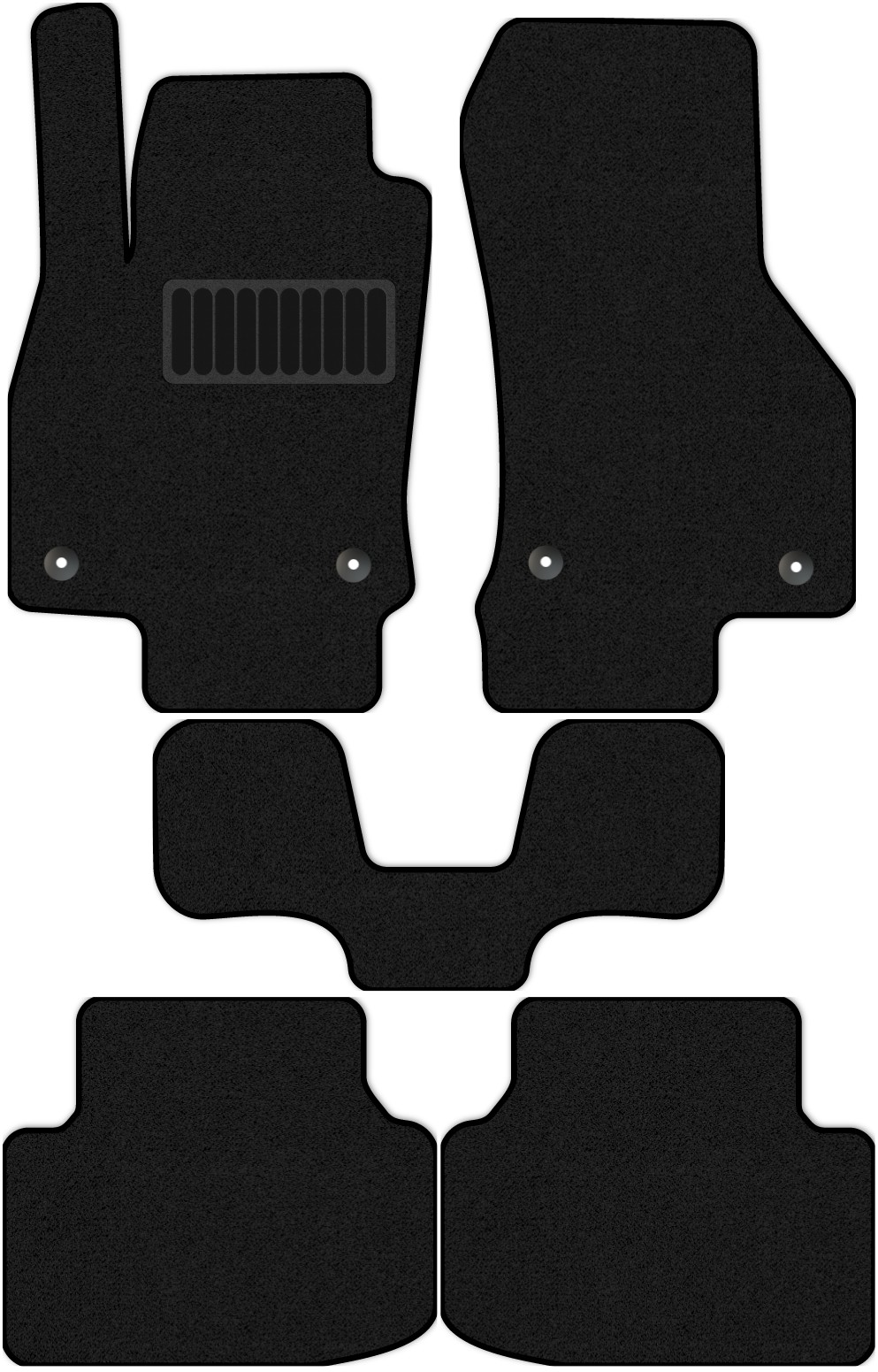 фото Коврики allmone "standart" для skoda octavia iii (a7) 2012 - н.в. черн 5 шт. шкода октавия