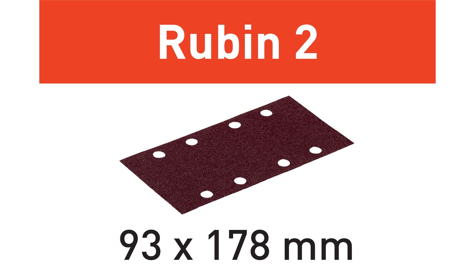 Лист шлифовальный Festool Rubin II P 120, компл. из 50 шт. STF 93X178/8 P120 RU2/50