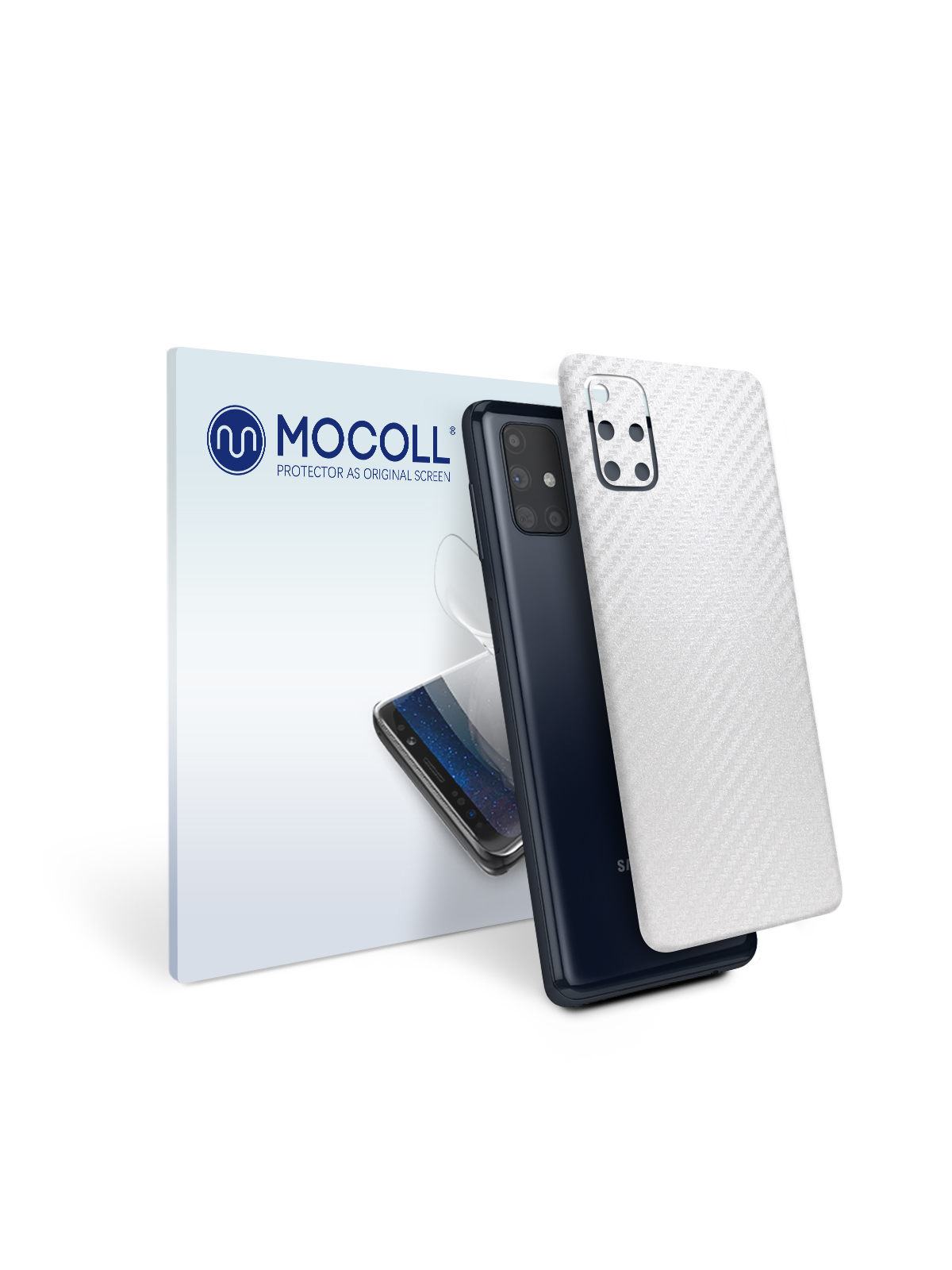 

Пленка защитная MOCOLL для задней панели Samsung Galaxy M31S Карбон Прозрачный