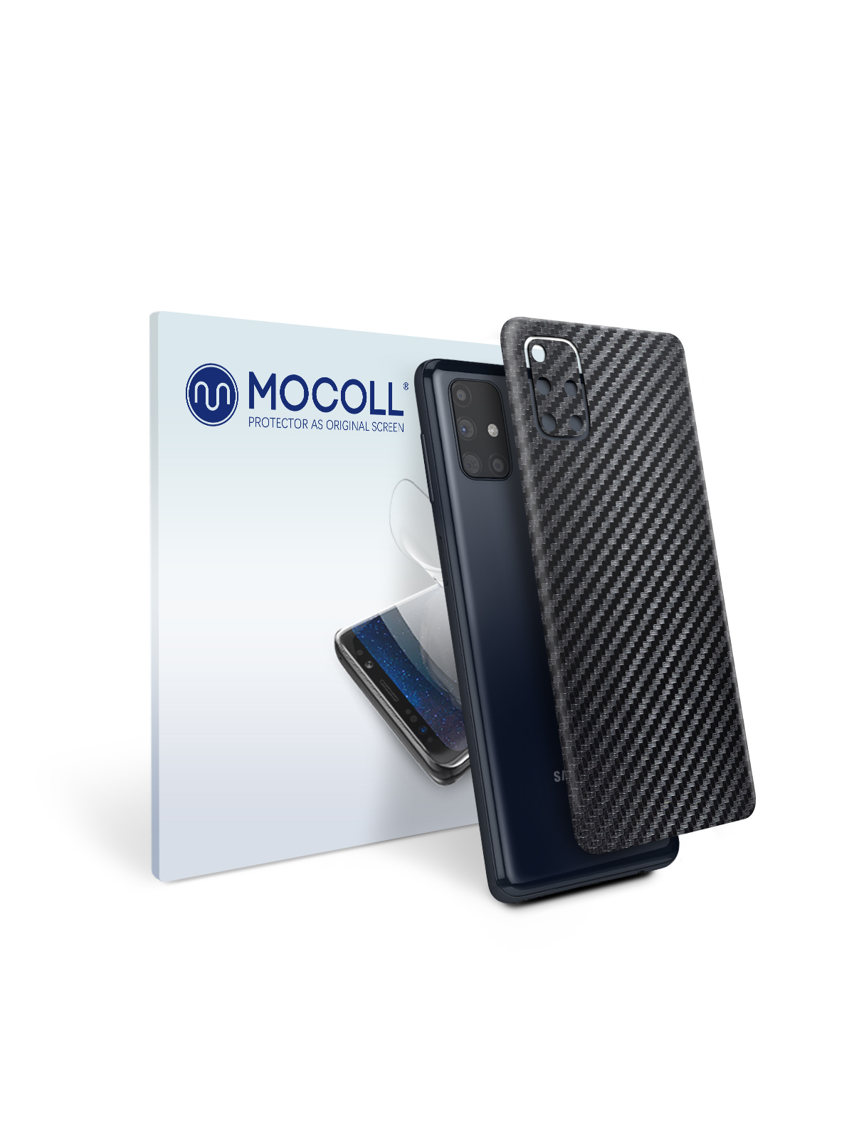 

Пленка защитная MOCOLL для задней панели Samsung Galaxy M31S Карбон Черный