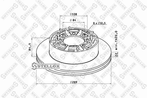 

Диск Тормозной Задний STELLOX 8500737sx