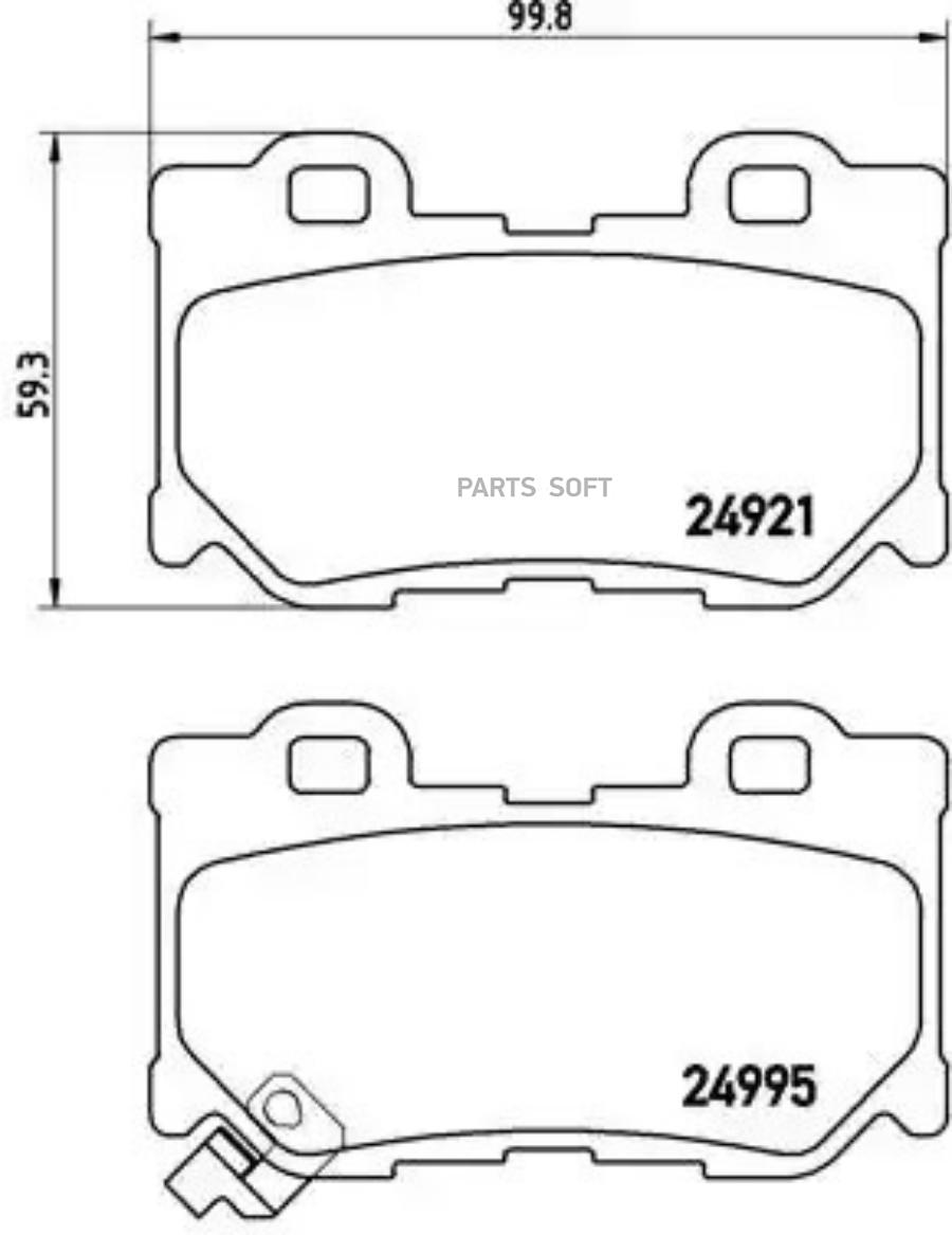 

Тормозные колодки brembo задние p56095