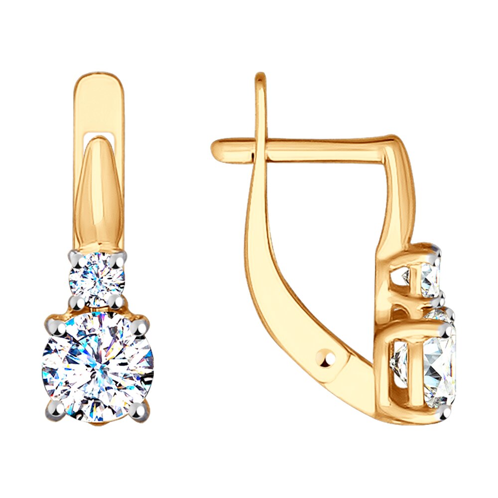 

Серьги из золота SOKOLOV 028739, фианит, 028739