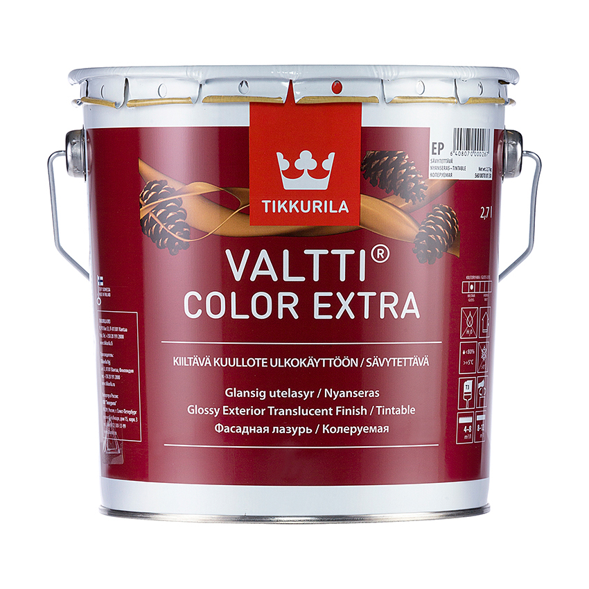 фото Фасадная лазурь tikkurila valtti color extra колеруемая 2,7 л