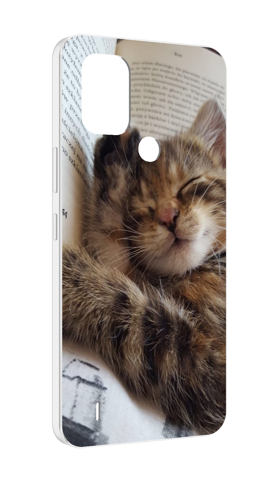 

Чехол MyPads Спящий-котенок для Nokia C31, Прозрачный, Tocco