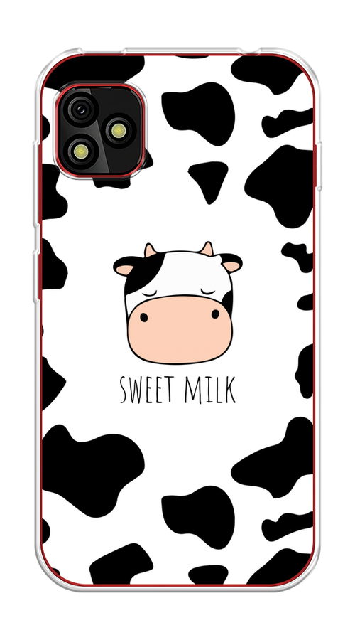 

Чехол на BQ 5060L "Sweet milk", Розовый;белый;черный, 201750-1