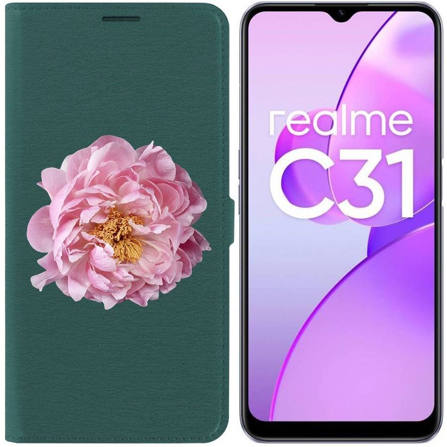 Чехол-книжка Eco Book для Realme C31 Розовый пион