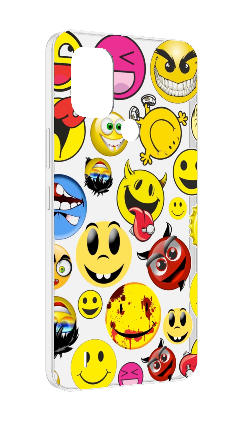

Чехол MyPads Смайлики для Nokia C31, Прозрачный, Tocco