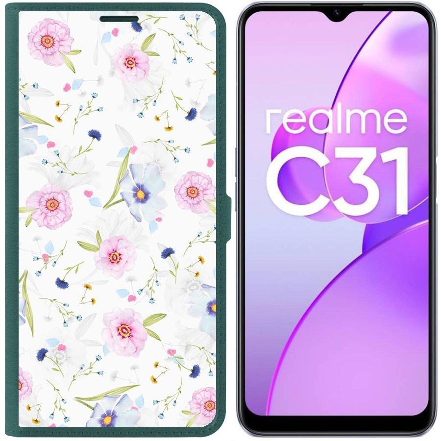 

Чехол-книжка Eco Book для Realme C31 Цветочный паттерн 3