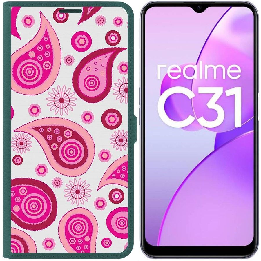 

Чехол-книжка Eco Book для Realme C31 Цветочный паттерн 9