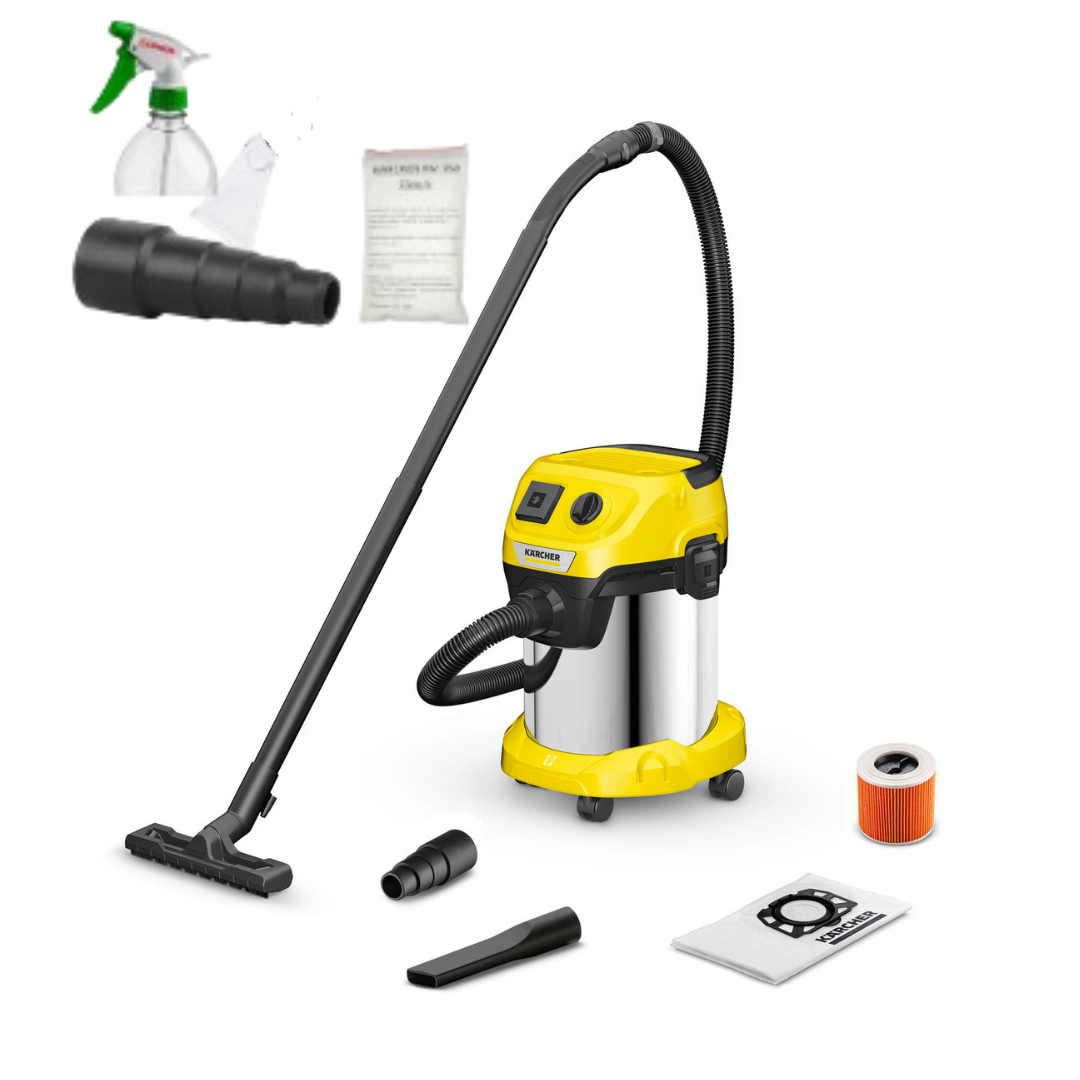 фото Пылесос karcher wd 3 p s v-17/4/20 1.628-190-10 + набор для химчистки, узкая насадка