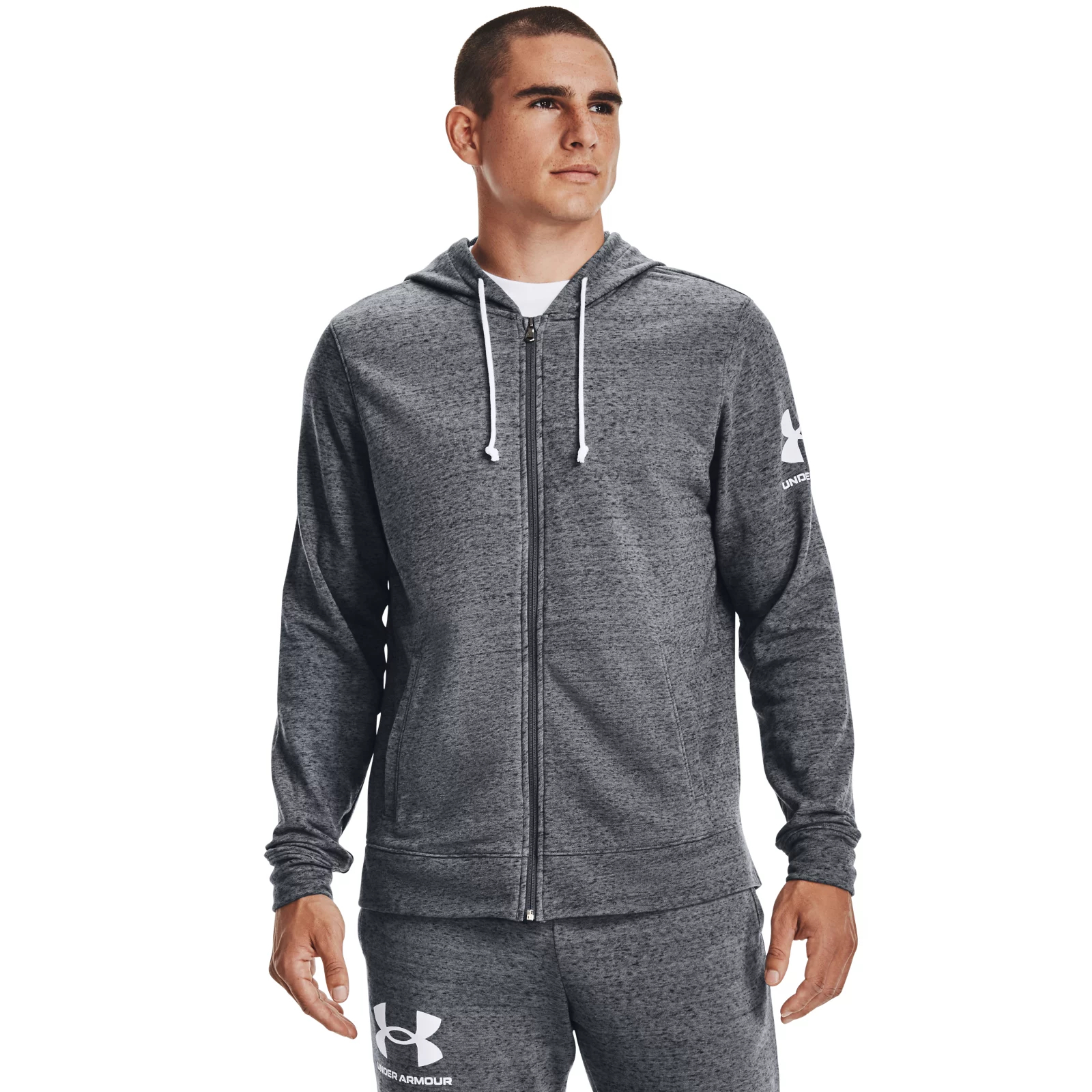 фото Толстовка мужская under armour 1361606 серая 50 ru