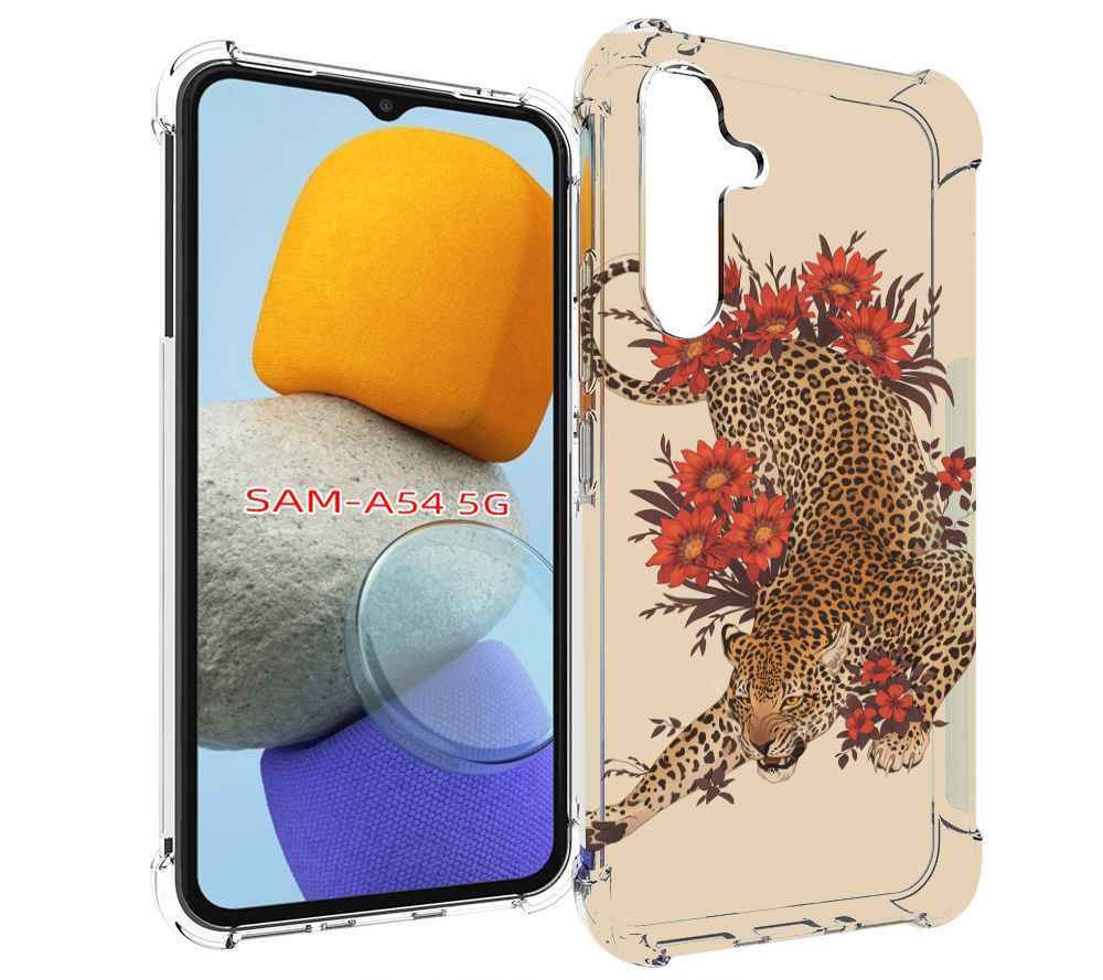 

Чехол MyPads тигр-из-цветов для Samsung Galaxy A54, Tocco