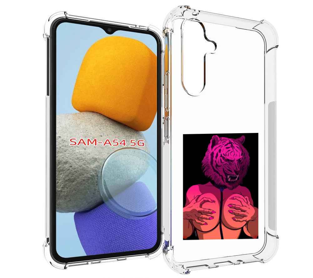 

Чехол MyPads тигр с секретом женский для Samsung Galaxy A54, Tocco