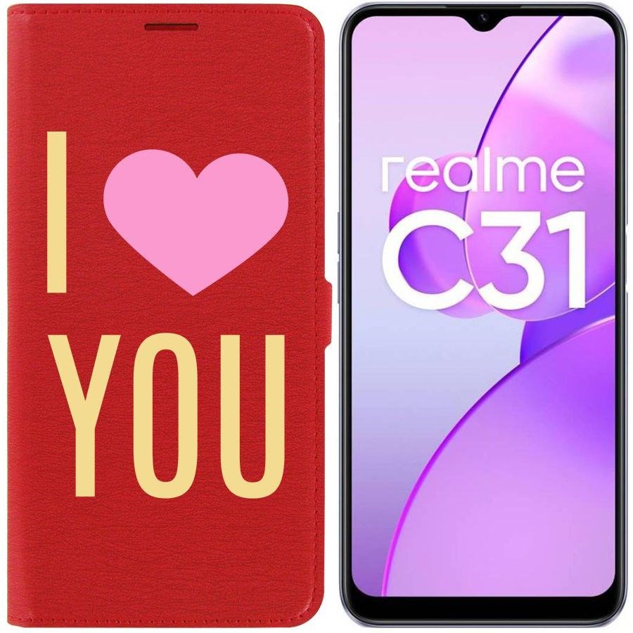 

Чехол-книжка Eco Book для Realme C31 Я люблю тебя