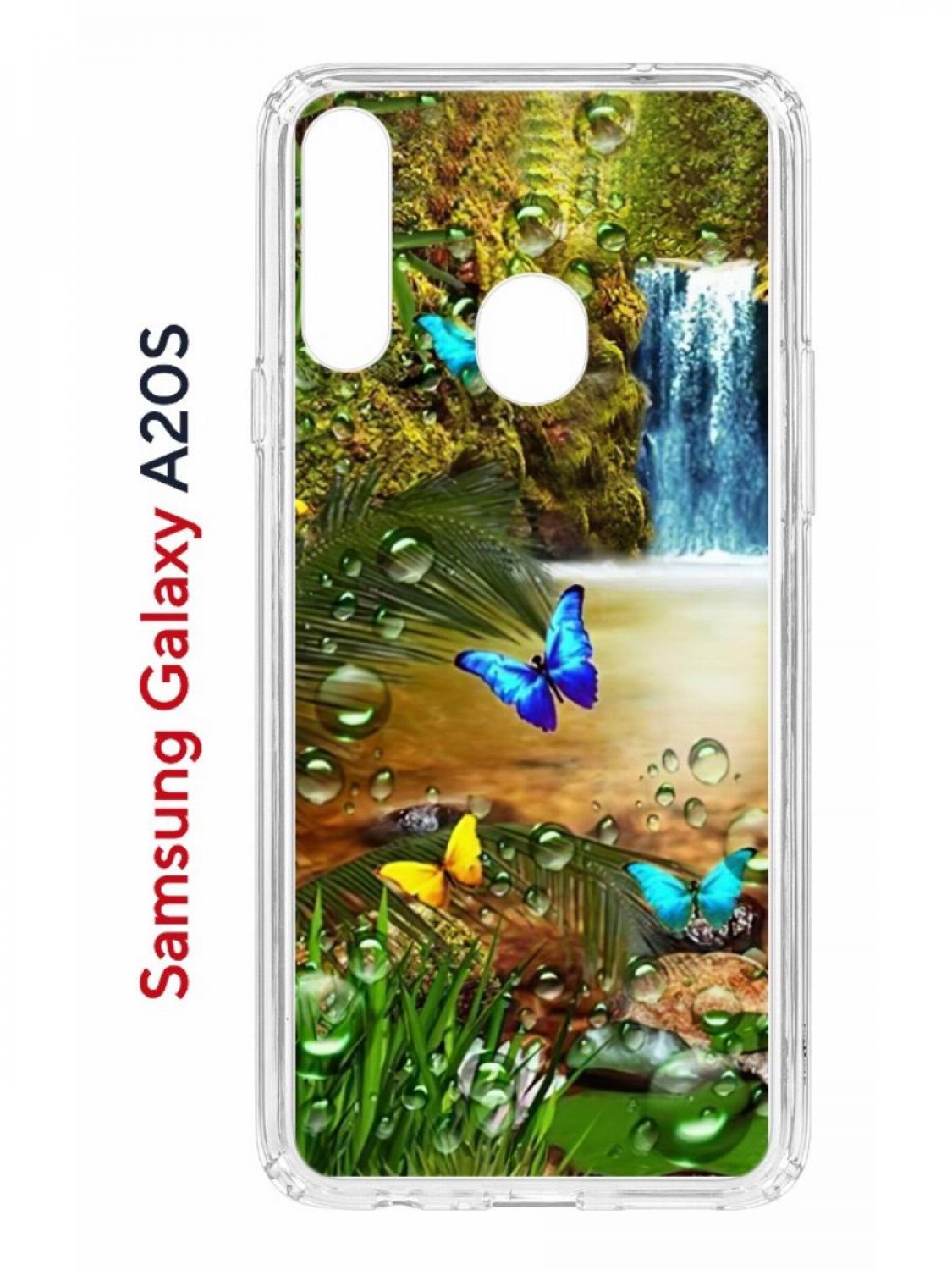 Чехол на Samsung Galaxy A20S с принтом Kruche Print Водопад, противоударный бампер
