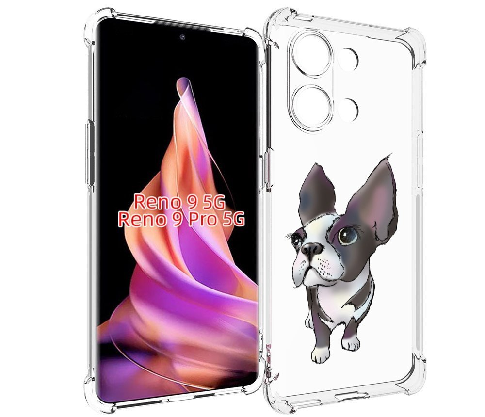 

Чехол MyPads Бульдожка для Oppo Reno 9/Reno 9 Pro, Прозрачный, Tocco