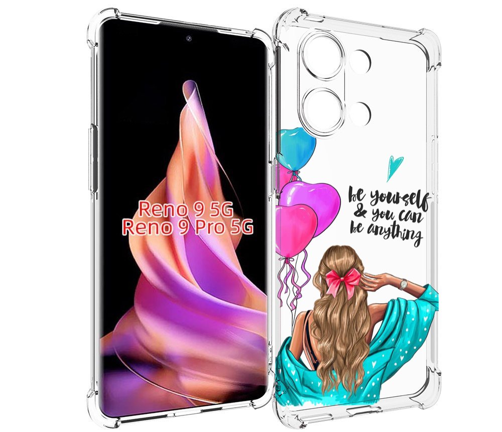 

Чехол MyPads Будь-собой для Oppo Reno 9/Reno 9 Pro, Прозрачный, Tocco