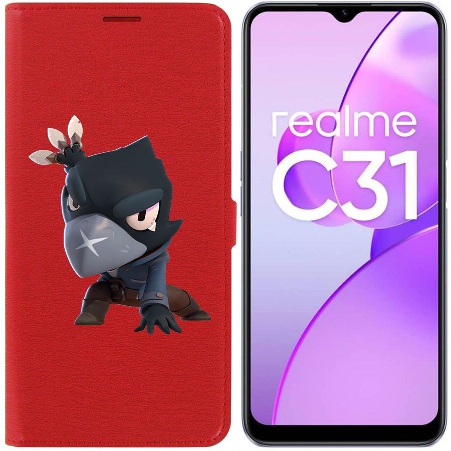 

Чехол-книжка Eco Book для Realme C31 Brawl Stars-Ворон