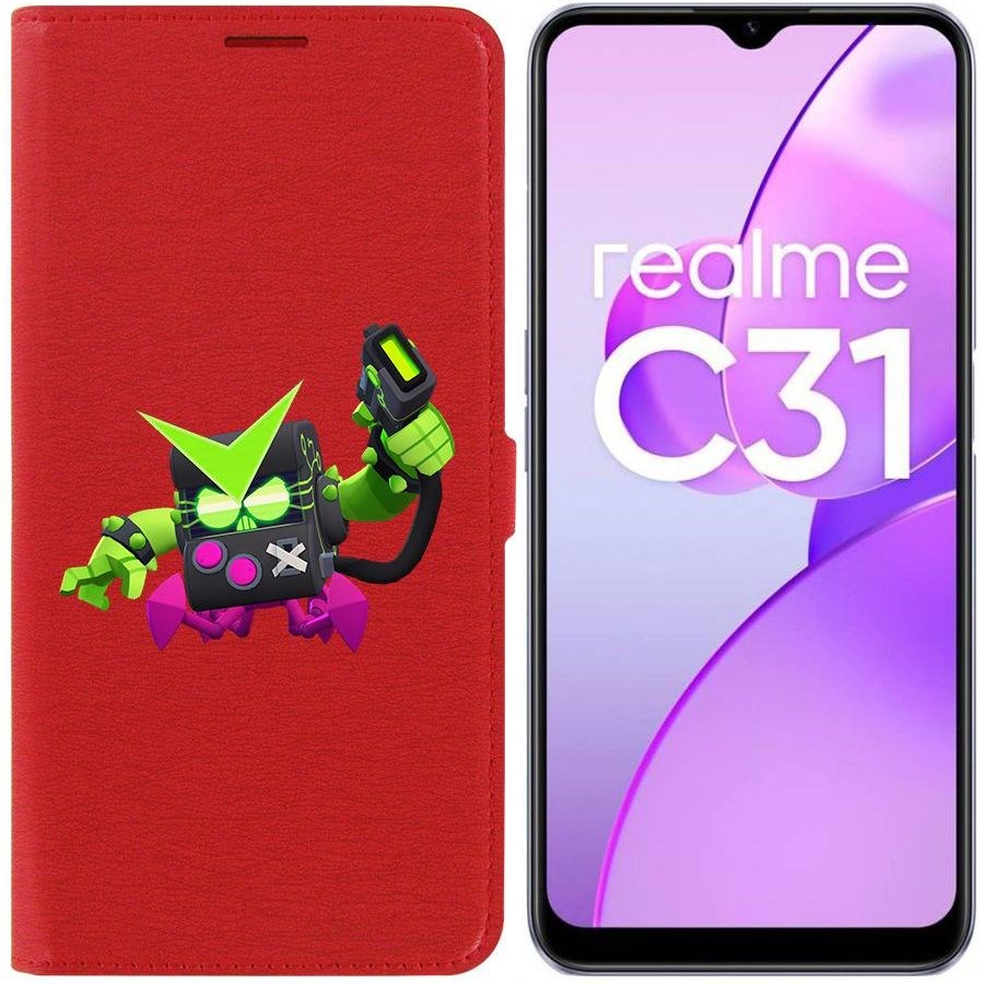 

Чехол-книжка Eco Book для Realme C31 Brawl Stars-Вирус 8-Бит