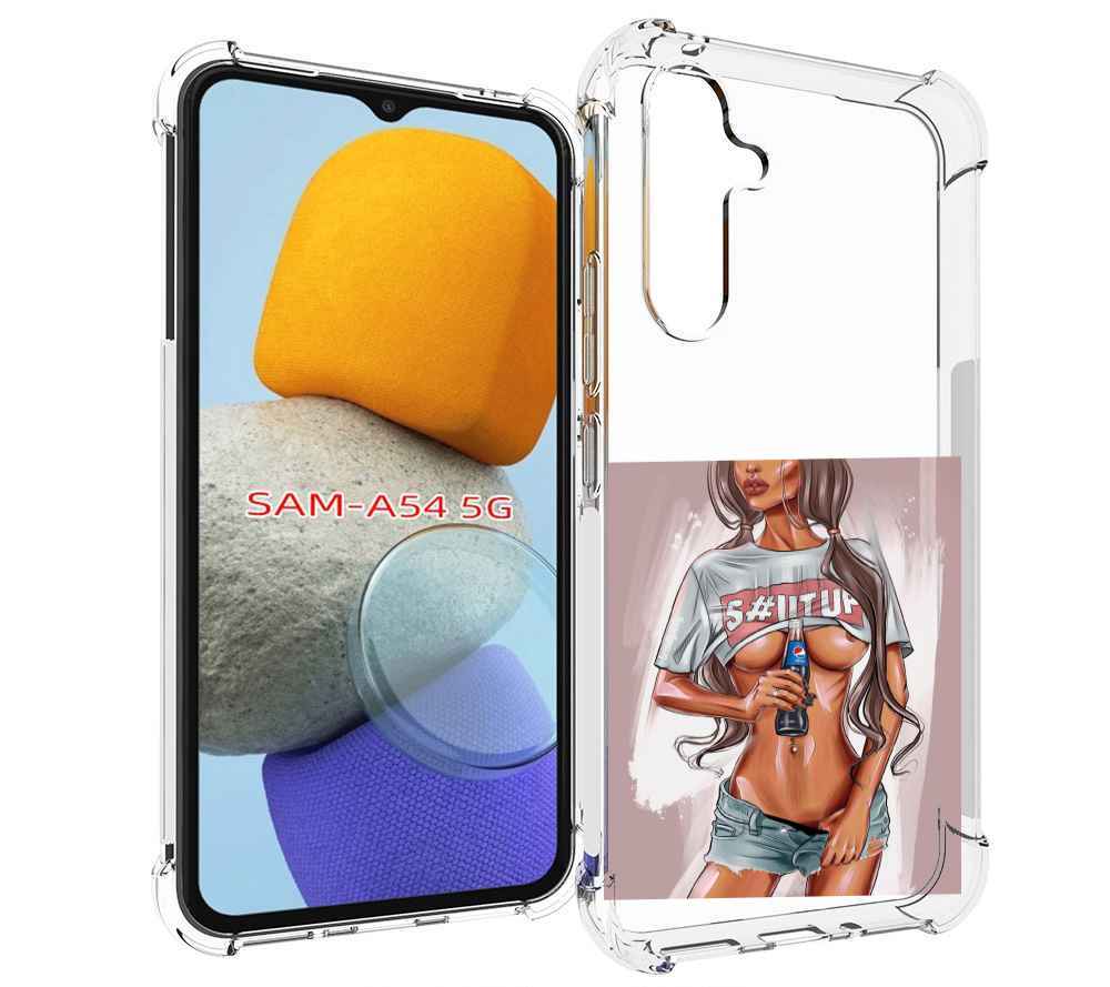 

Чехол MyPads стройная-девушка-с-пепси женский для Samsung Galaxy A54, Tocco