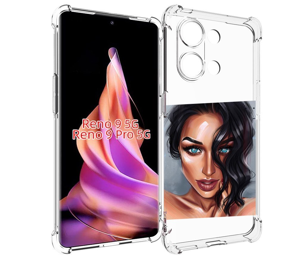 

Чехол MyPads Брюнетка для Oppo Reno 9/Reno 9 Pro, Прозрачный, Tocco