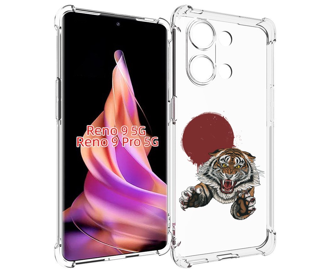 

Чехол MyPads Бросок тигра для Oppo Reno 9/Reno 9 Pro, Прозрачный, Tocco