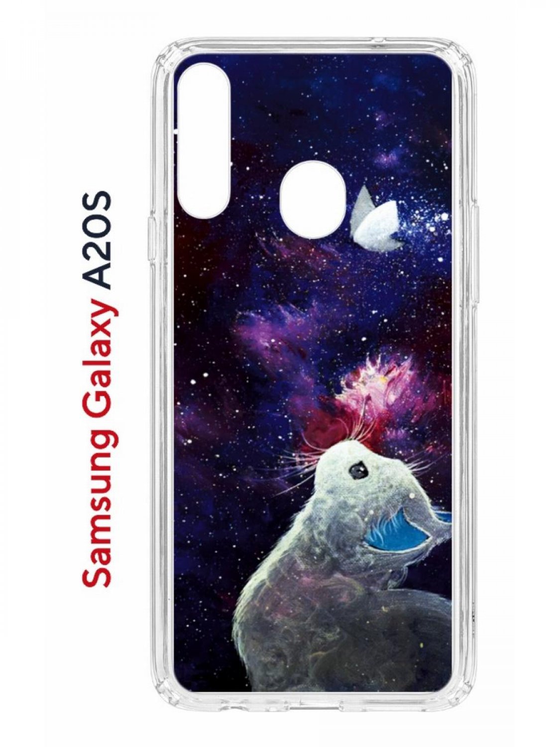 Чехол на Samsung Galaxy A20S с принтом Kruche Print Мотылёк, противоударный бампер