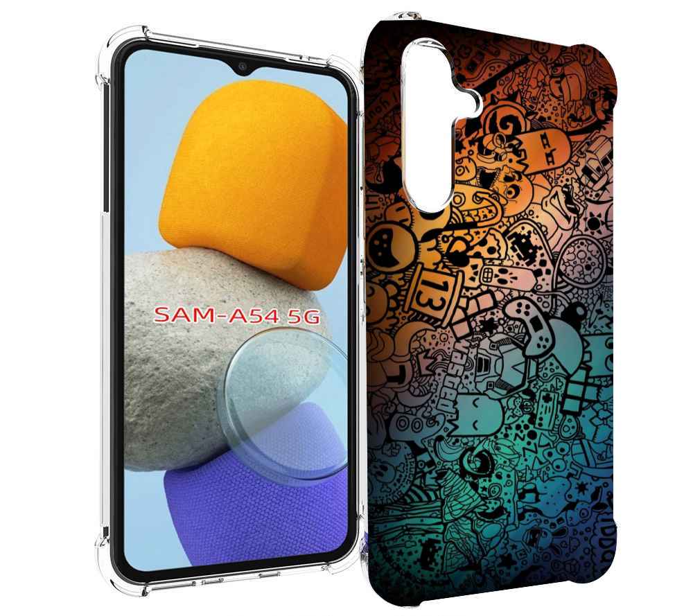 

Чехол MyPads стикеты в тени для Samsung Galaxy A54, Tocco