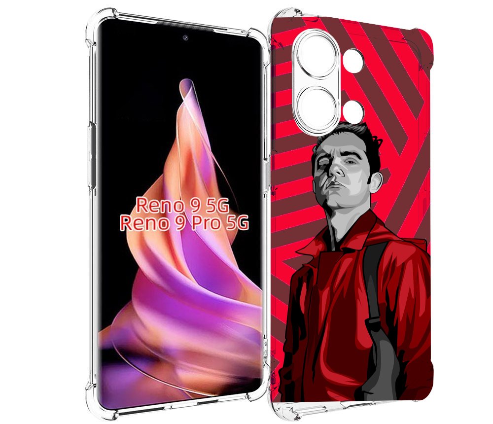

Чехол MyPads Берлин-бумажный-дом для Oppo Reno 9/Reno 9 Pro, Прозрачный, Tocco