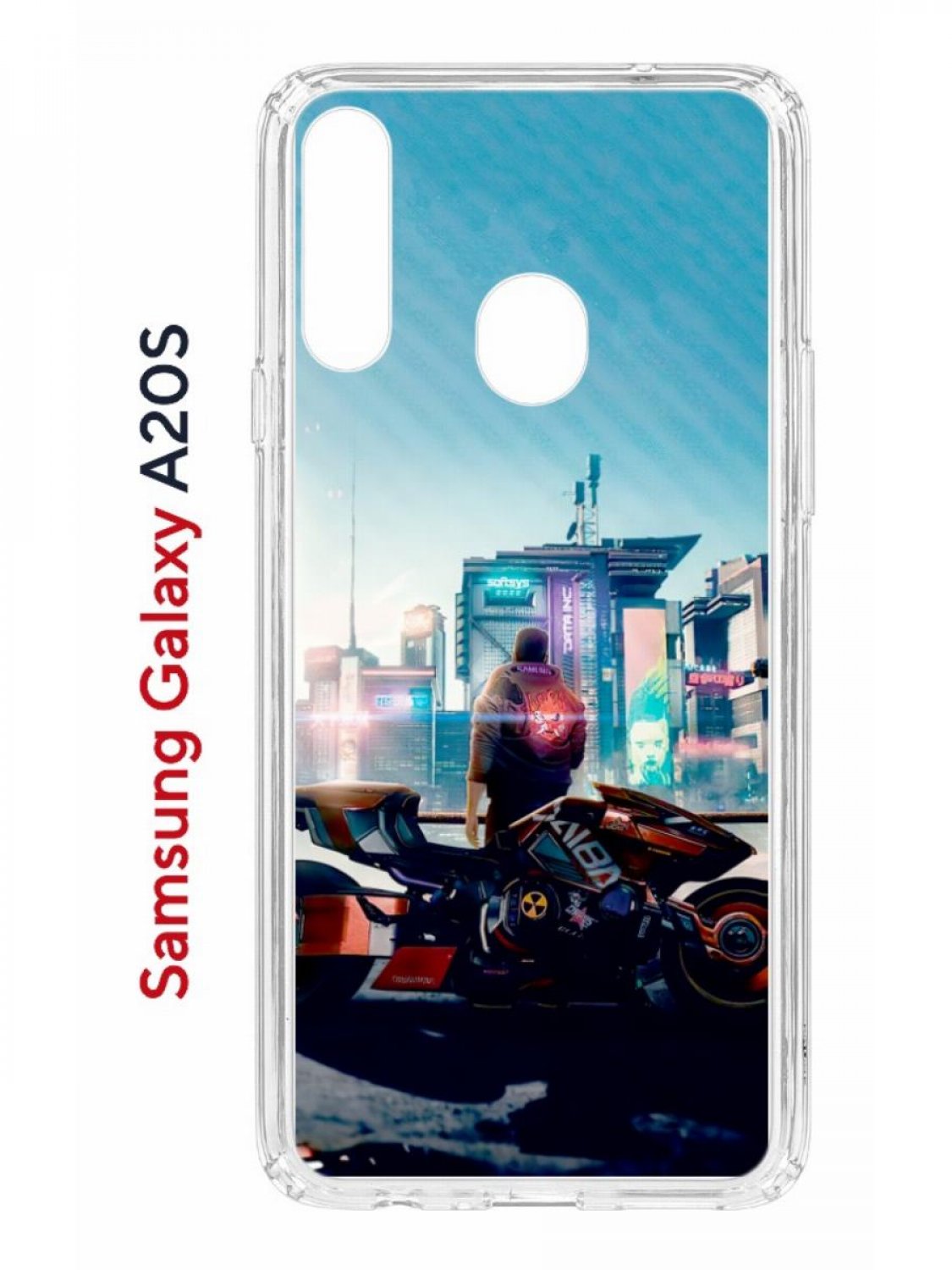 Чехол на Samsung Galaxy A20S с принтом Kruche Print Киберпанк, противоударный бампер