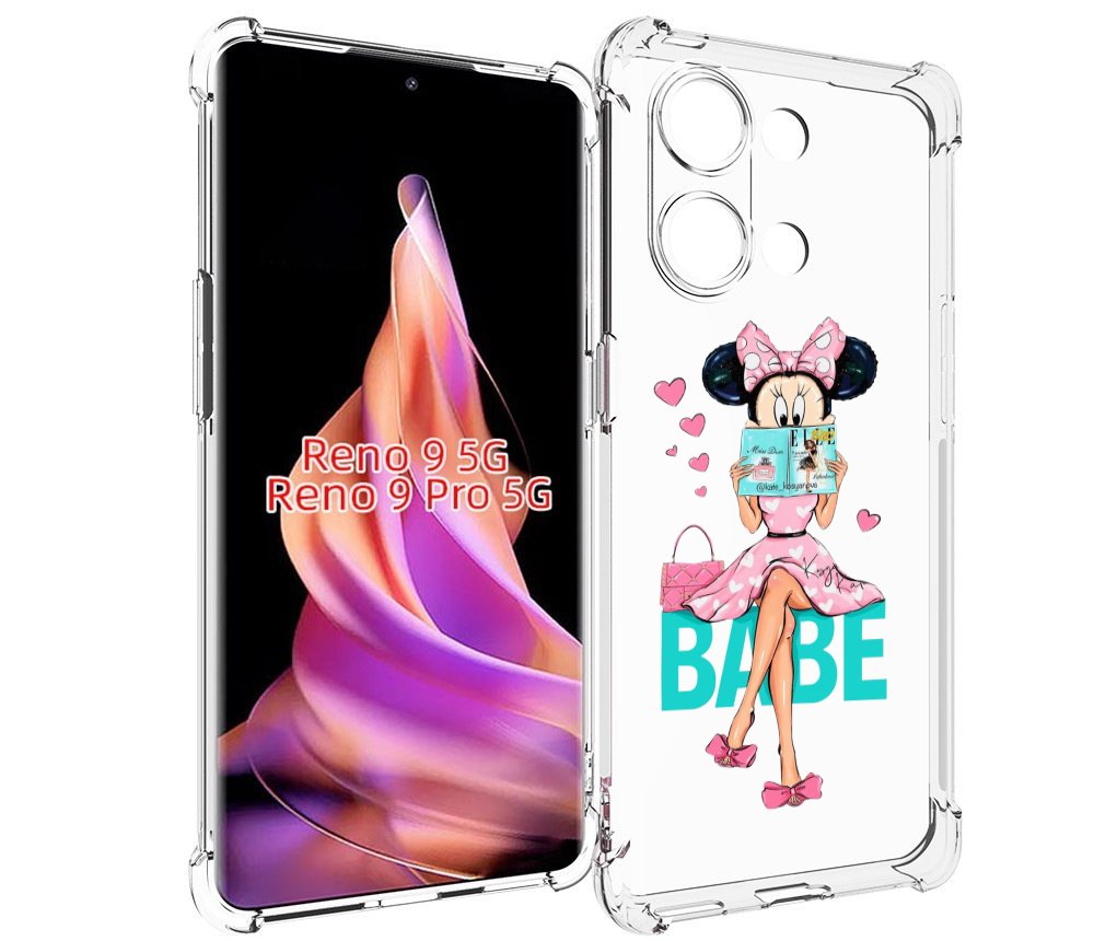 

Чехол MyPads Бейби-микки для Oppo Reno 9/Reno 9 Pro, Прозрачный, Tocco