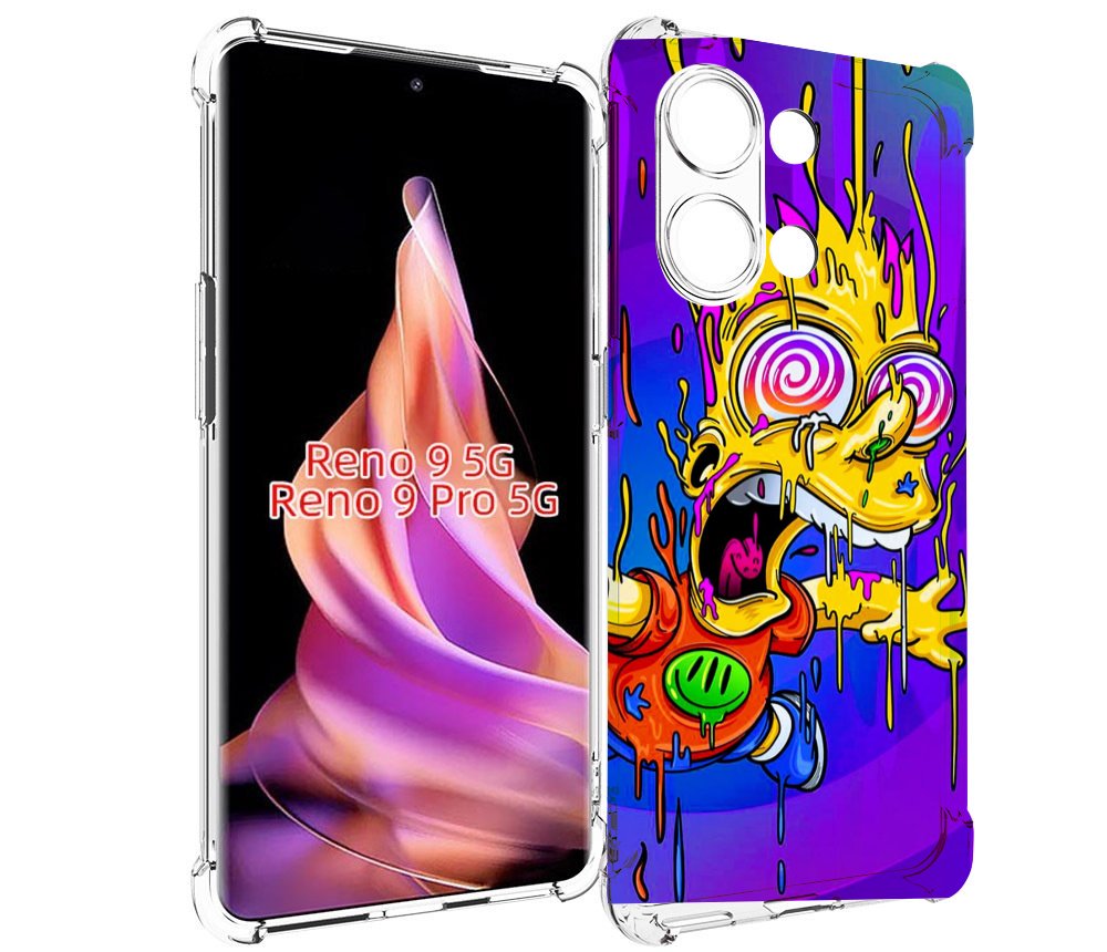 

Чехол MyPads Барт-арт-стрит для Oppo Reno 9/Reno 9 Pro, Прозрачный, Tocco