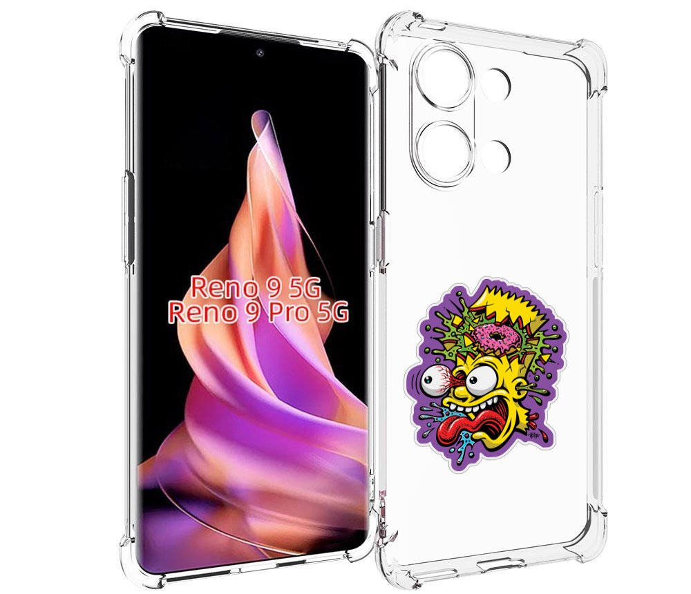 

Чехол MyPads Барт-Симпсон для Oppo Reno 9/Reno 9 Pro, Прозрачный, Tocco