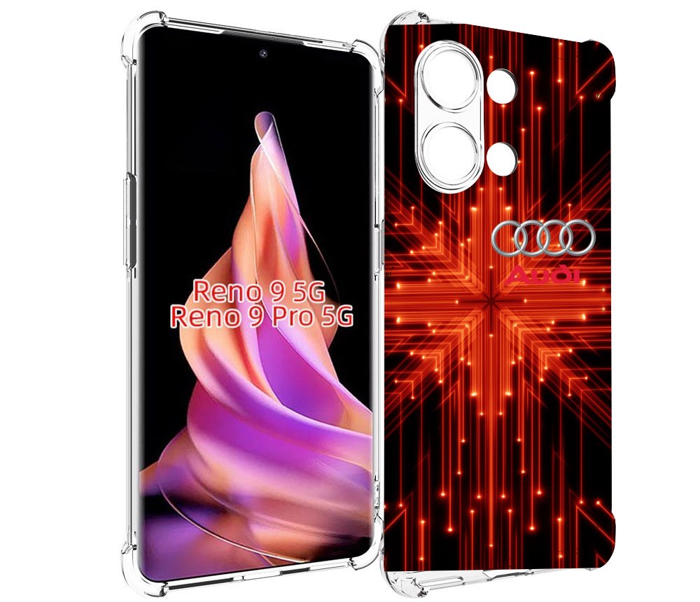 

Чехол MyPads Ауди-на-неоновом-фоне для Oppo Reno 9/Reno 9 Pro, Прозрачный, Tocco