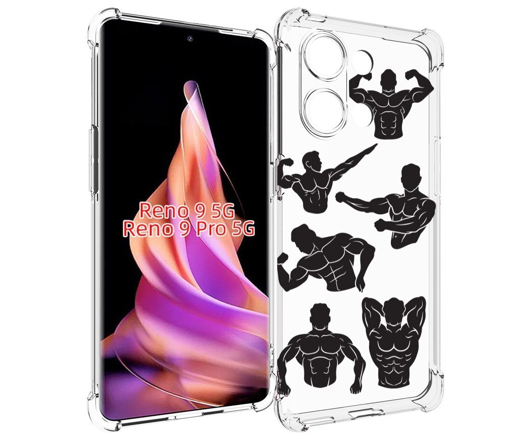 

Чехол MyPads Атлет мужской для Oppo Reno 9 / Reno 9 Pro, Прозрачный, Tocco