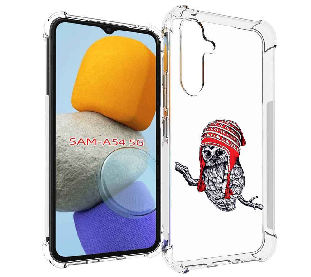 

Чехол MyPads сова-в-красной-шапке-на-веточке для Samsung Galaxy A54, Tocco