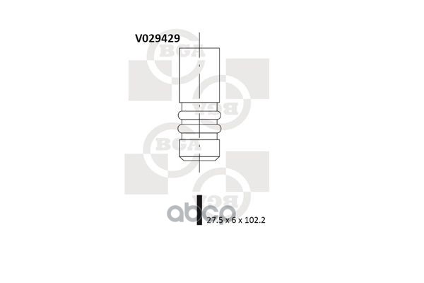 Клапан Выпускной Opel [X16xel, X14xe, Z16xep] Bga арт. V029429